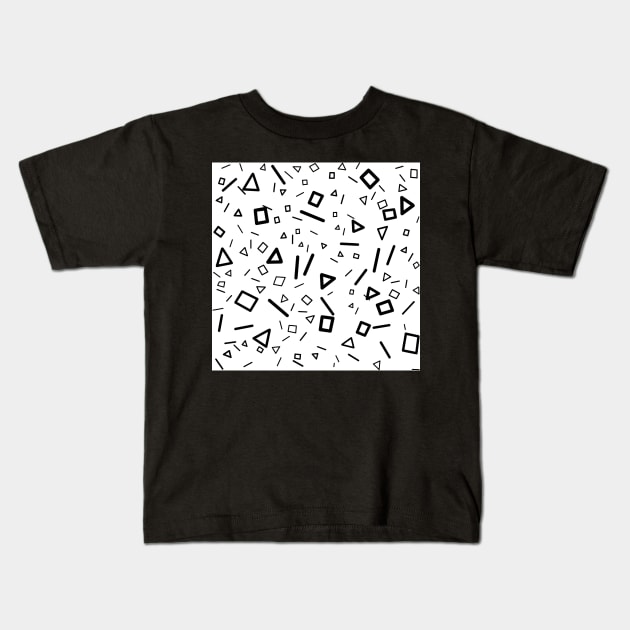 Scattered Shapes Kids T-Shirt by diffrances